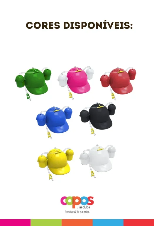 Capacete com Copos Laterais